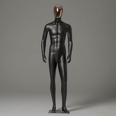 Full Body Electroplated Face Model Male Fiberglass Mannequin With Head