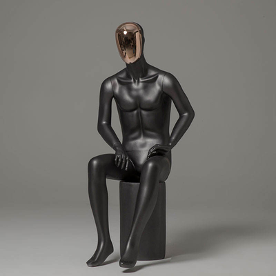 Full Body Electroplated Face Model Male Fiberglass Mannequin With Head
