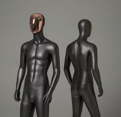 Full Body Electroplated Face Model Male Fiberglass Mannequin With Head