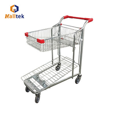 Fold Up Heavy Load Warehouse Trolley Platform Cart Trolley
