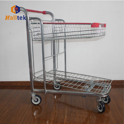 Fold Up Heavy Load Warehouse Trolley Platform Cart Trolley