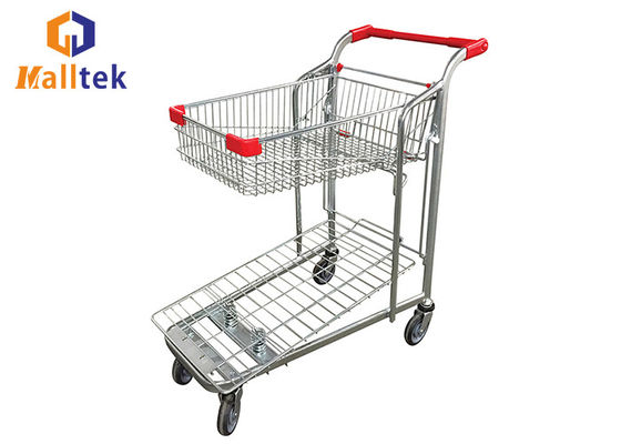 Carriage 2 Tier Supermarket Cargo Logistics Trolley