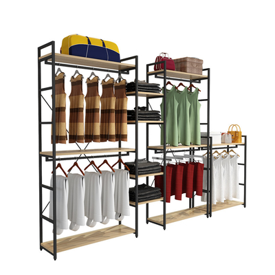 Bedroom Floor To Ceiling Steel Wood Rack European Style Minimalist