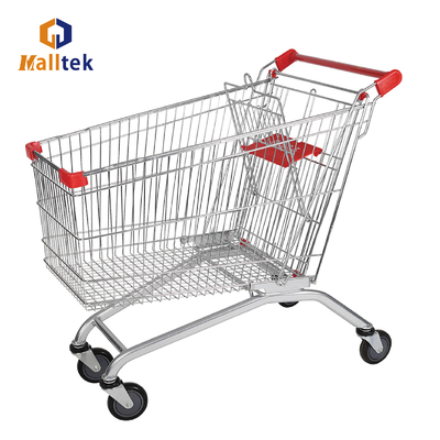 5 اینچ چرخ های PU 180L سوپرمارکت تراولی فلزی اروپایی