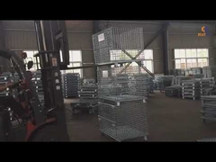 Galvanized Collapsible Stacking Warehouse Wire Mesh Container