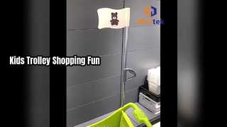 ترولی خرید نیمه پلاستیکی بچه گانه برای خرید در سوپرمارکت با طراحی رنگارنگ